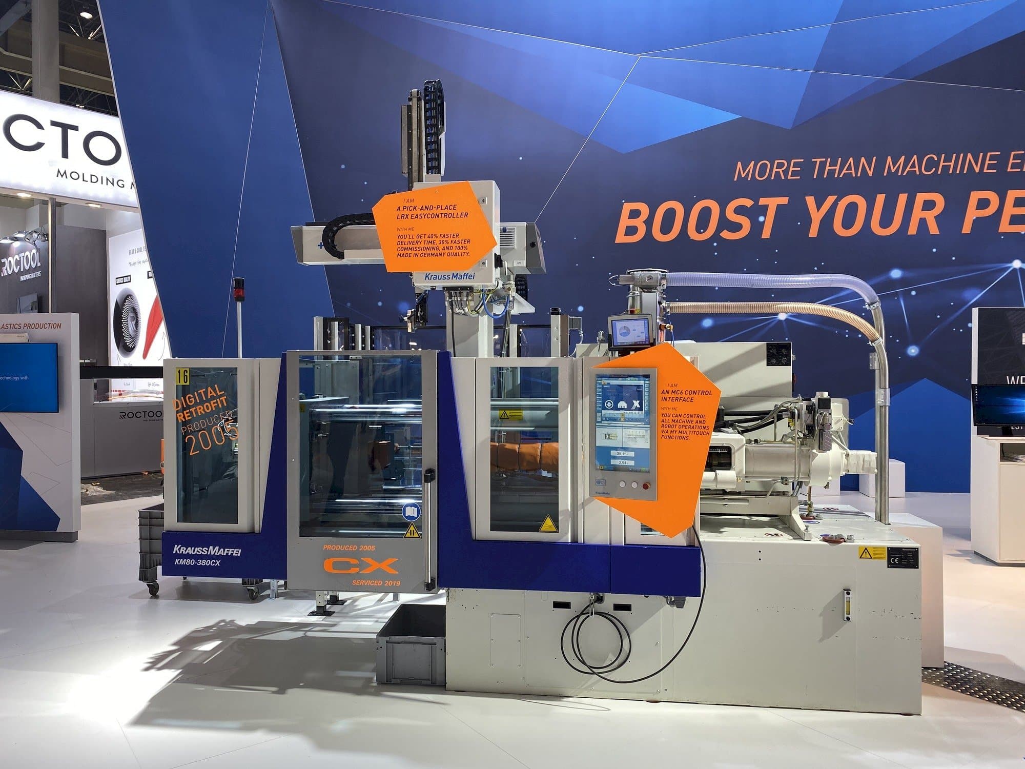 Mašīnas Krauss Maffei 80-380 CX + LRX easyControl 100 pretskats