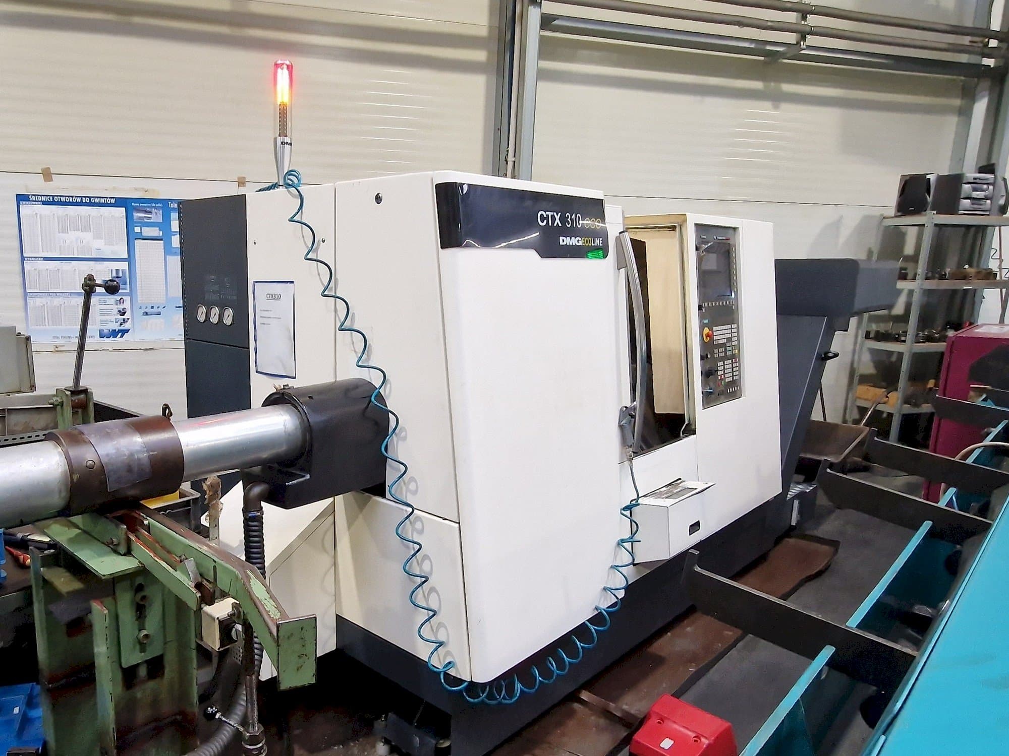 Mašīnas DMG CTX 310 ecoline kreisās malas skats