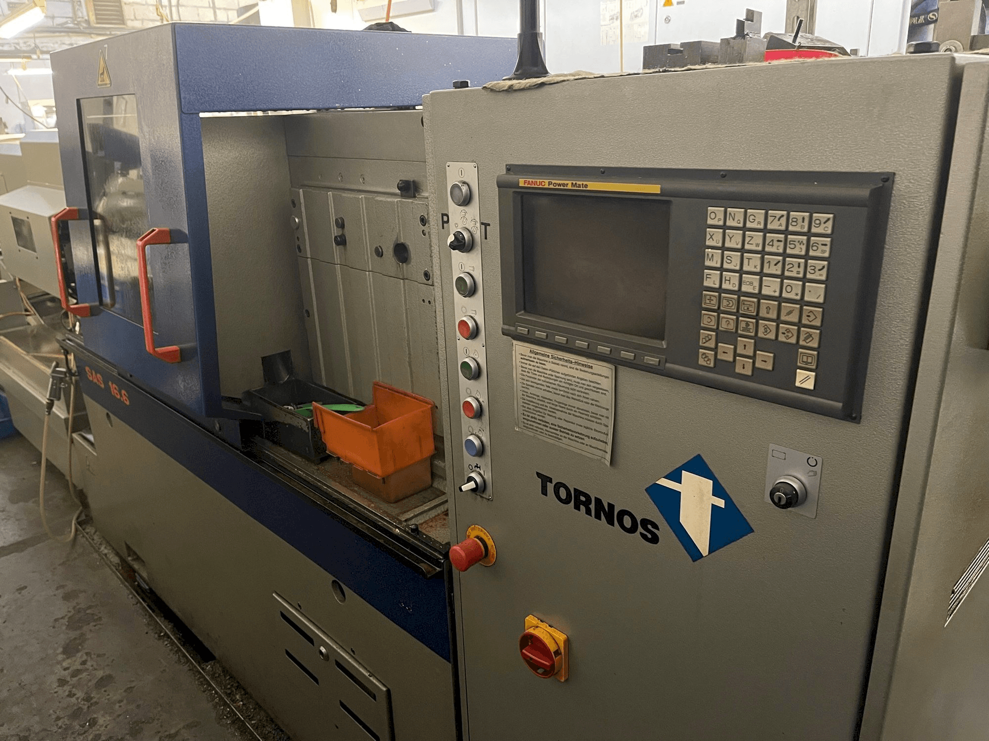 Mašīnas TORNOS SAS 16.6 pretskats