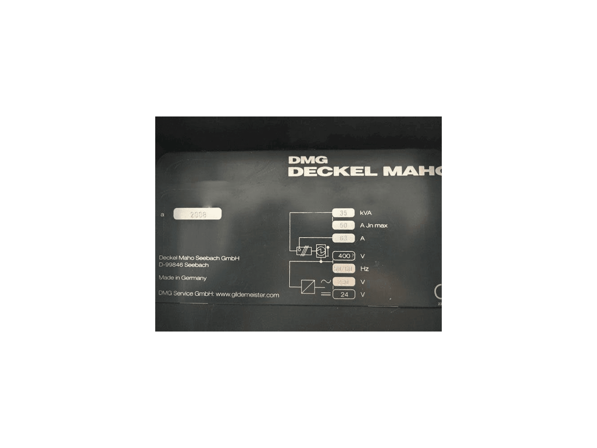 Mašīnas DMG DMC 635V informācija