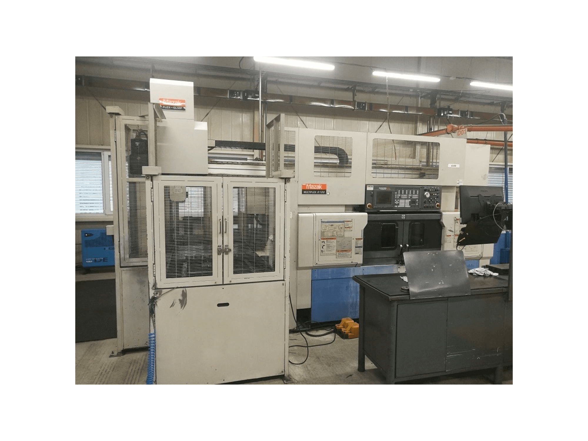 Mašīnas Mazak Multiplex 6100 + robot FLEX-GL50F pretskats