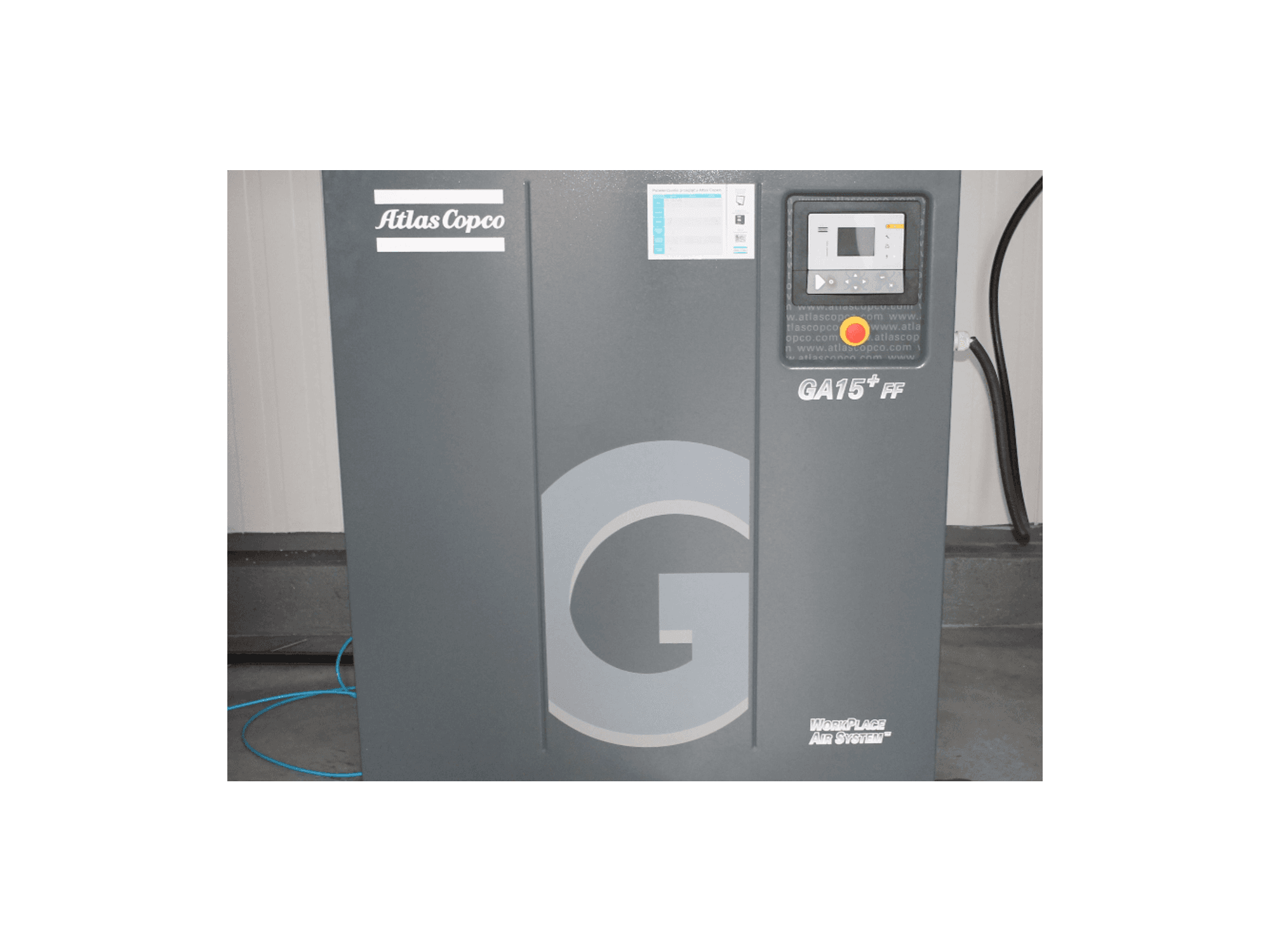 Mašīnas Atlas Copco Ga15 + FF pretskats