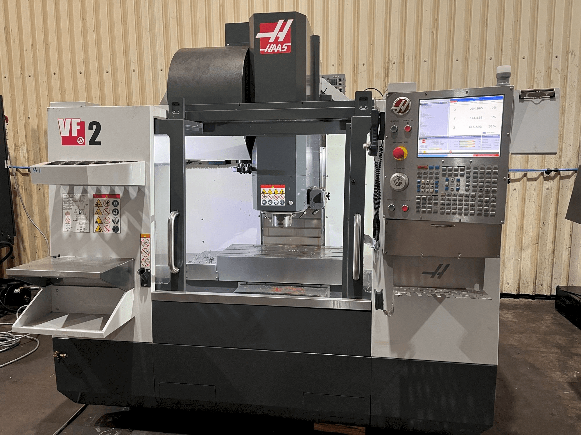 Mašīnas HAAS VF-2 pretskats