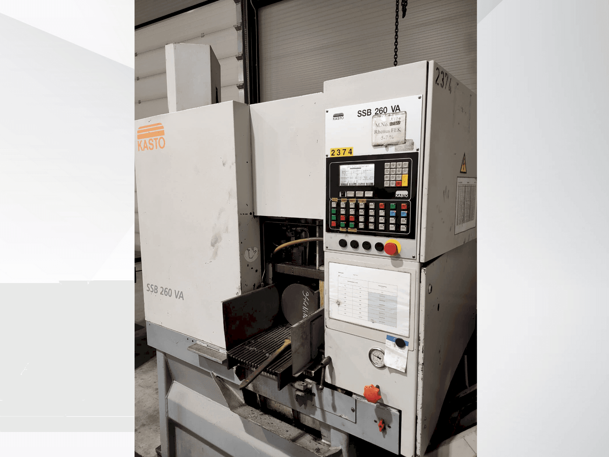 Mašīnas KASTO SSB 260 VA pretskats