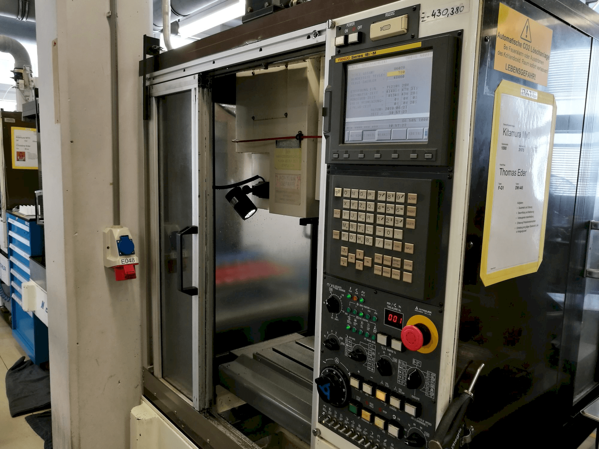 Mašīnas Kitamura Mycenter-0 pretskats