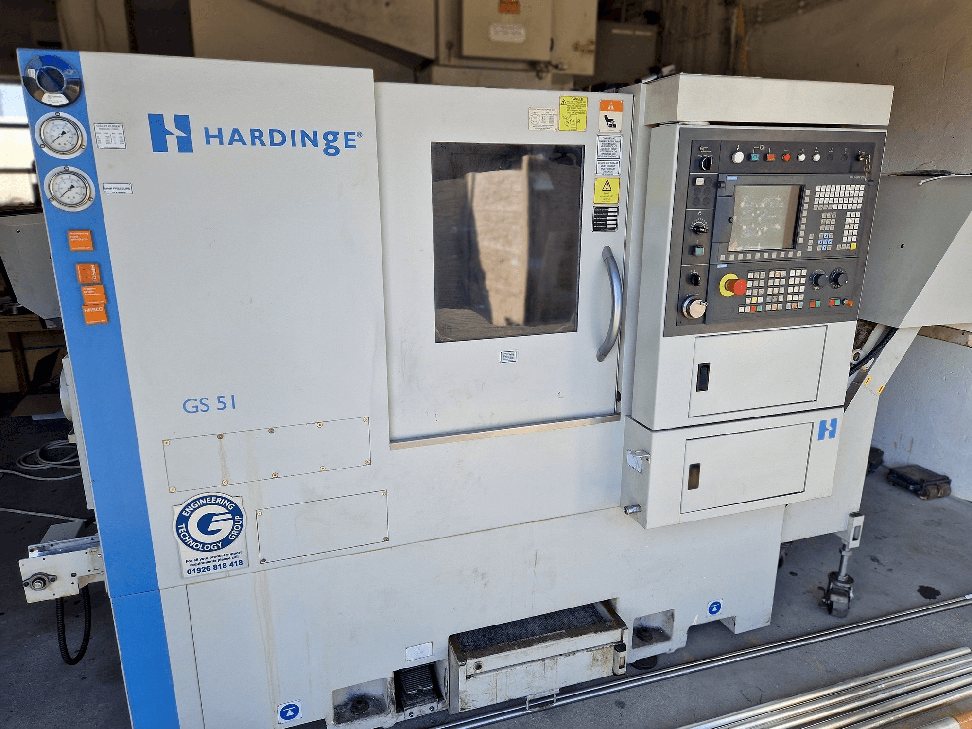 Mašīnas HARDINGE GS 51 V3 pretskats
