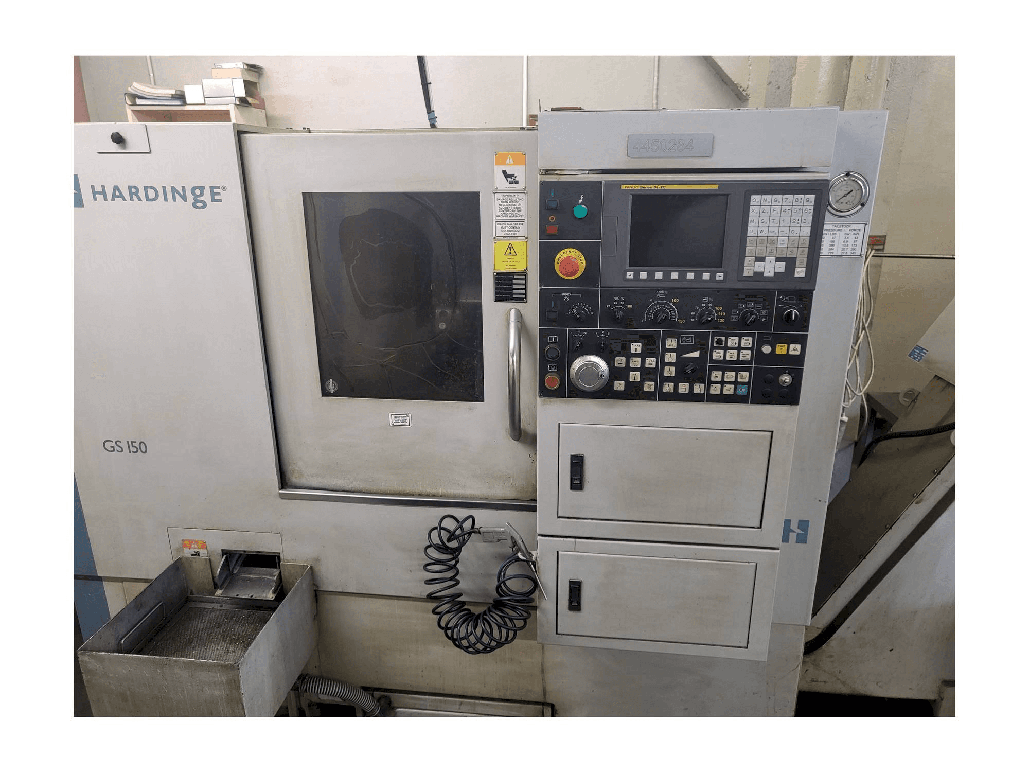 Mašīnas HARDINGE GS-150 pretskats