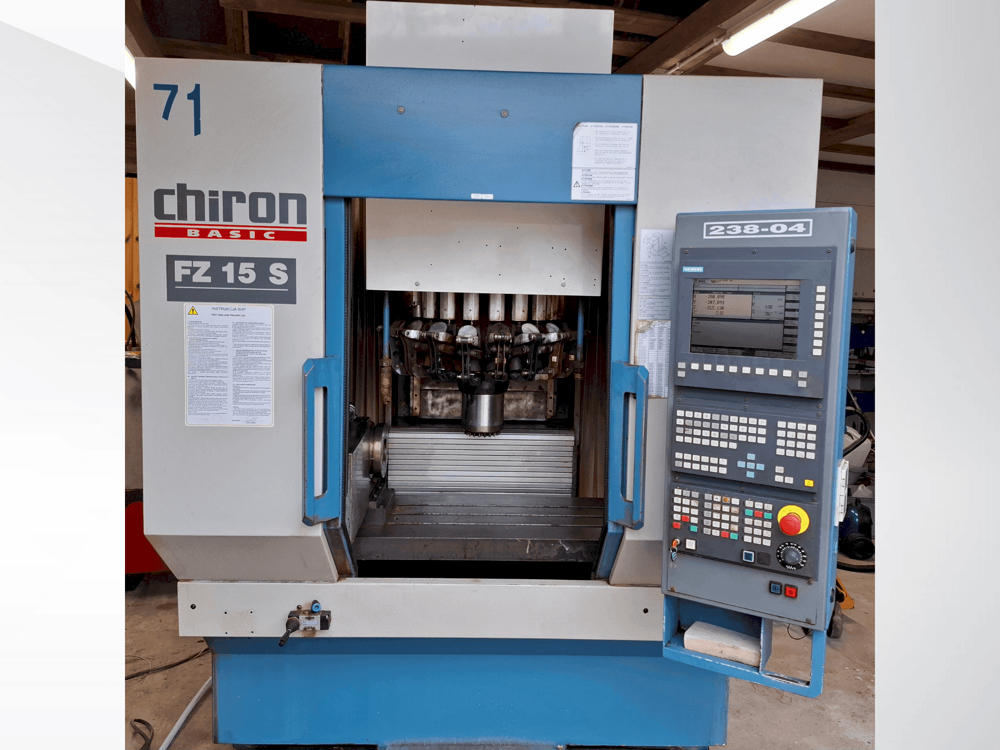 Mašīnas CHIRON FZ 15 S pretskats