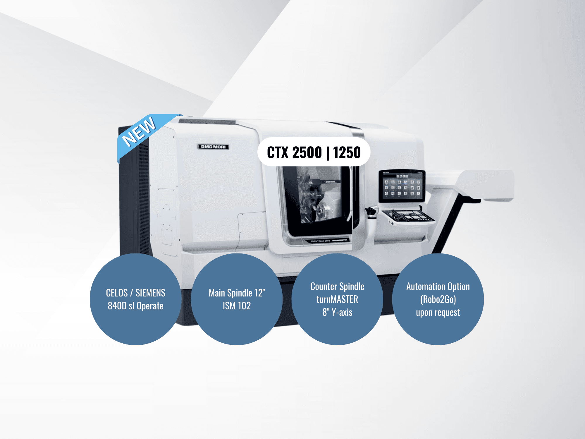 Mašīnas DMG MORI CTX 2500/1250 pretskats