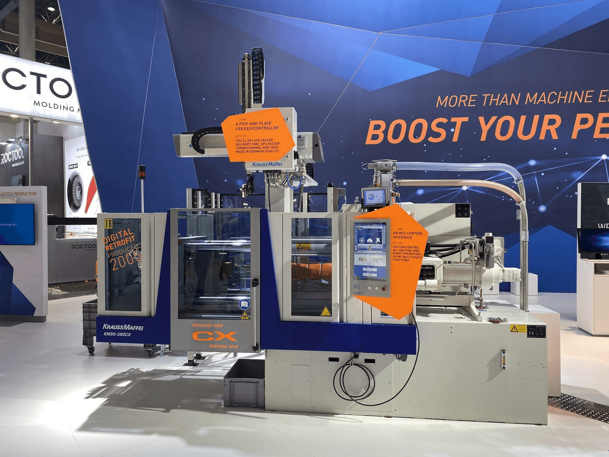 Mašīnas Krauss Maffei 80-380 CX + LRX easyControl 100 pretskats